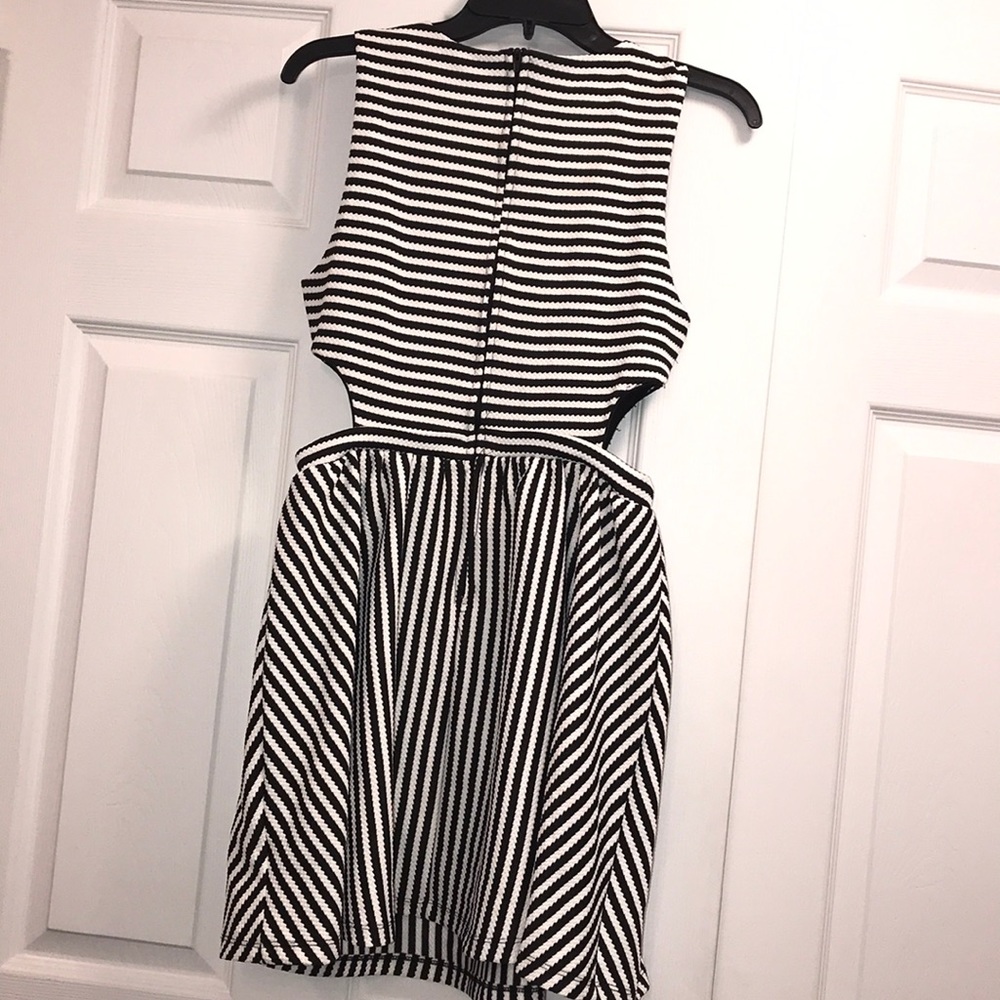 Black and White Cutout Revolve Dress - Picture 3 of 6